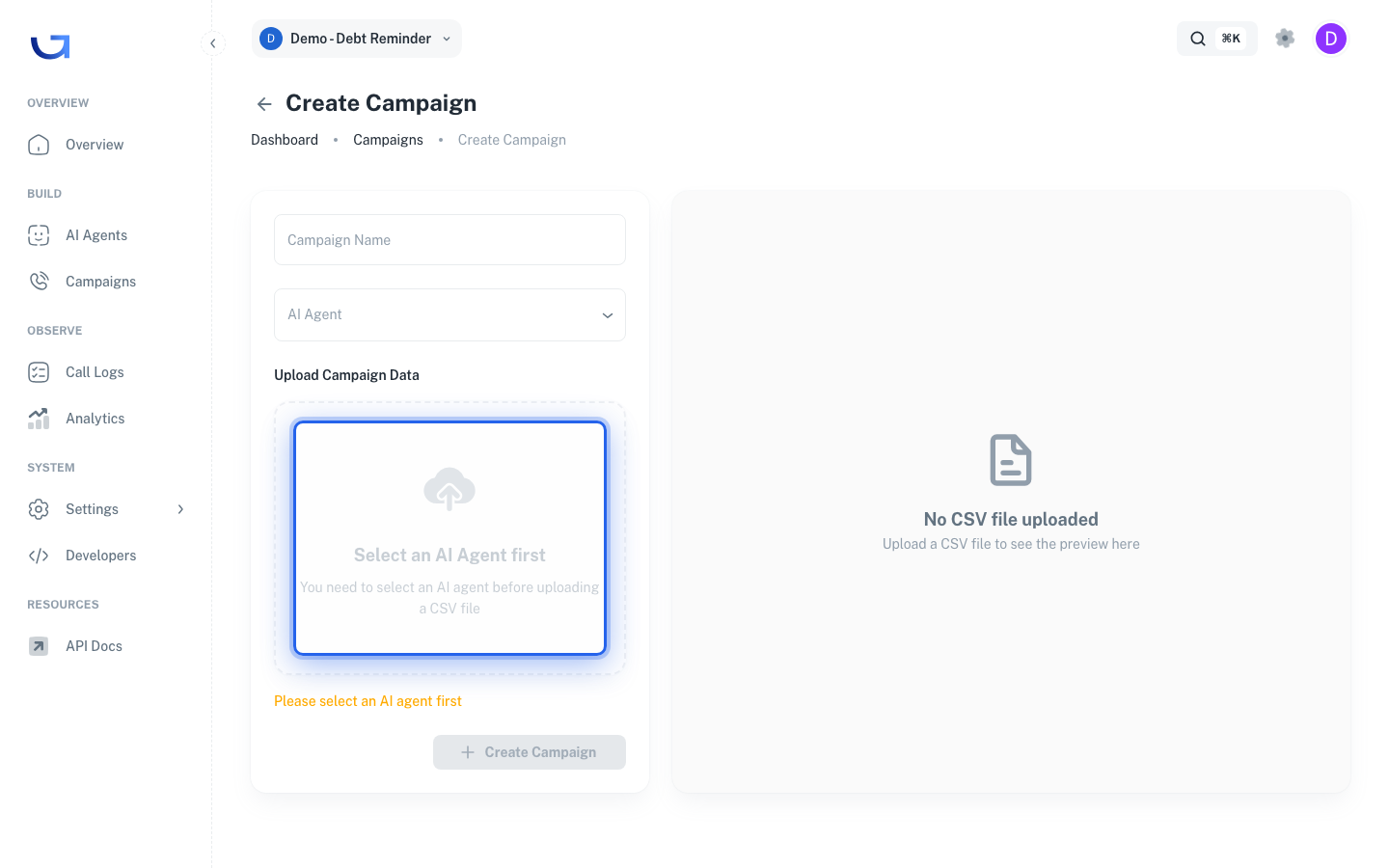 ดาวน์โหลด CSV Template